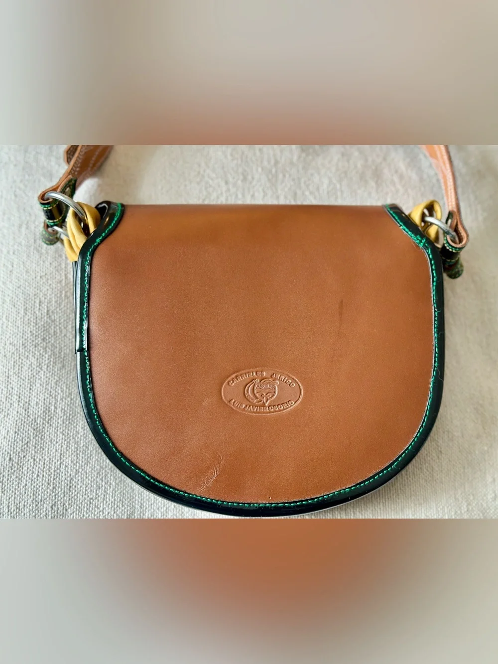 VTG Handcrafted Columbian Leather & Fur Carriel Bag | Luis J. Osorio | Jericó